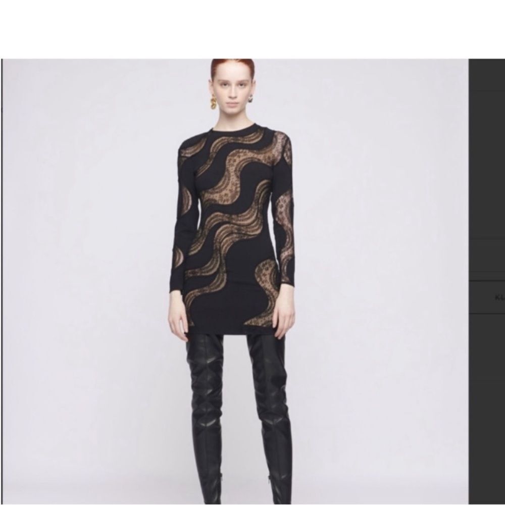 NWT Stella McCartney Black Wave Dress, M